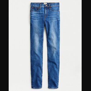J. Crew 9" High-Rise Toothpick Eco Skinny Jean Ocean Blue Wash AJ471 Sz 32 NWT